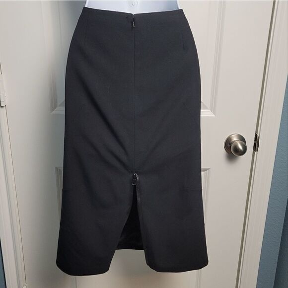 BOSTON PROPER Black Pencil Skirt With Zipper Details - Picture 7 of 9